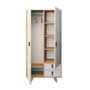 Hanah Home Armario Suwon Roble y Gris